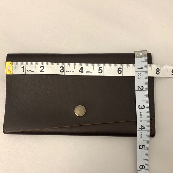 Portland Leather Goods Rancher Trifold Wallet Women Cognac Minimalist Clutch - Picture 11 of 11